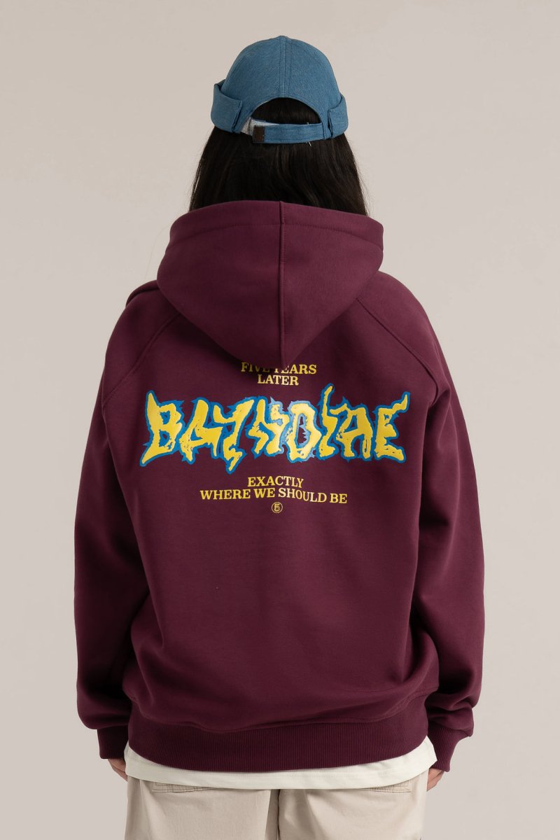 Burgundy Five Years Hoodie - Baynoire