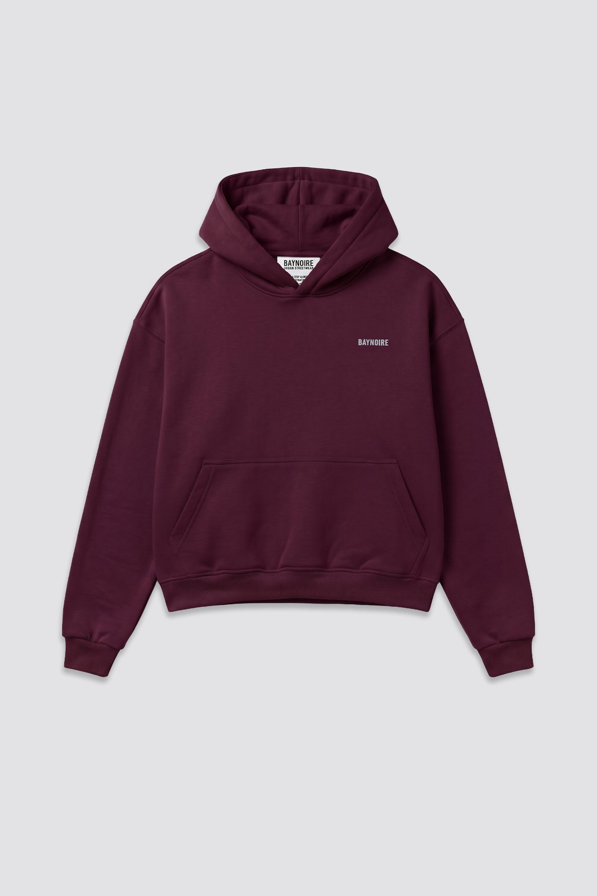 02P Oversized Burgundy Hoodie
