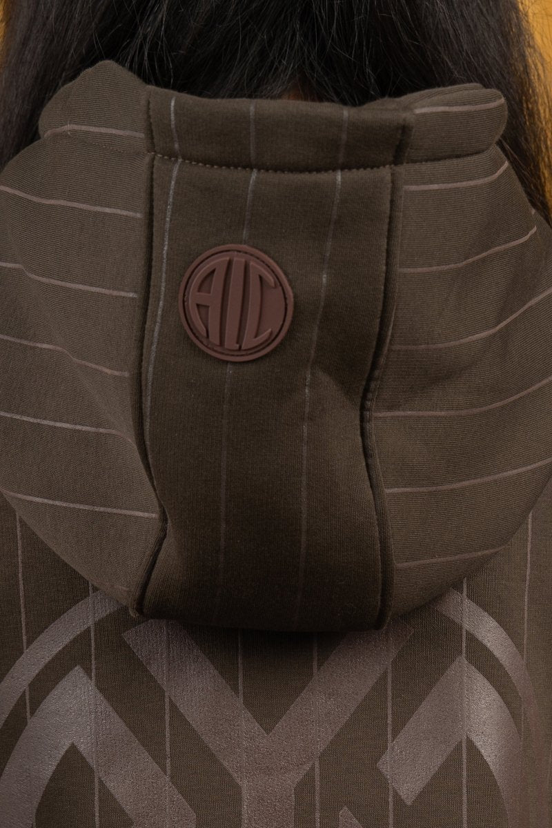 BYN X ALC Brown Oak Striped Hoodie - Baynoire