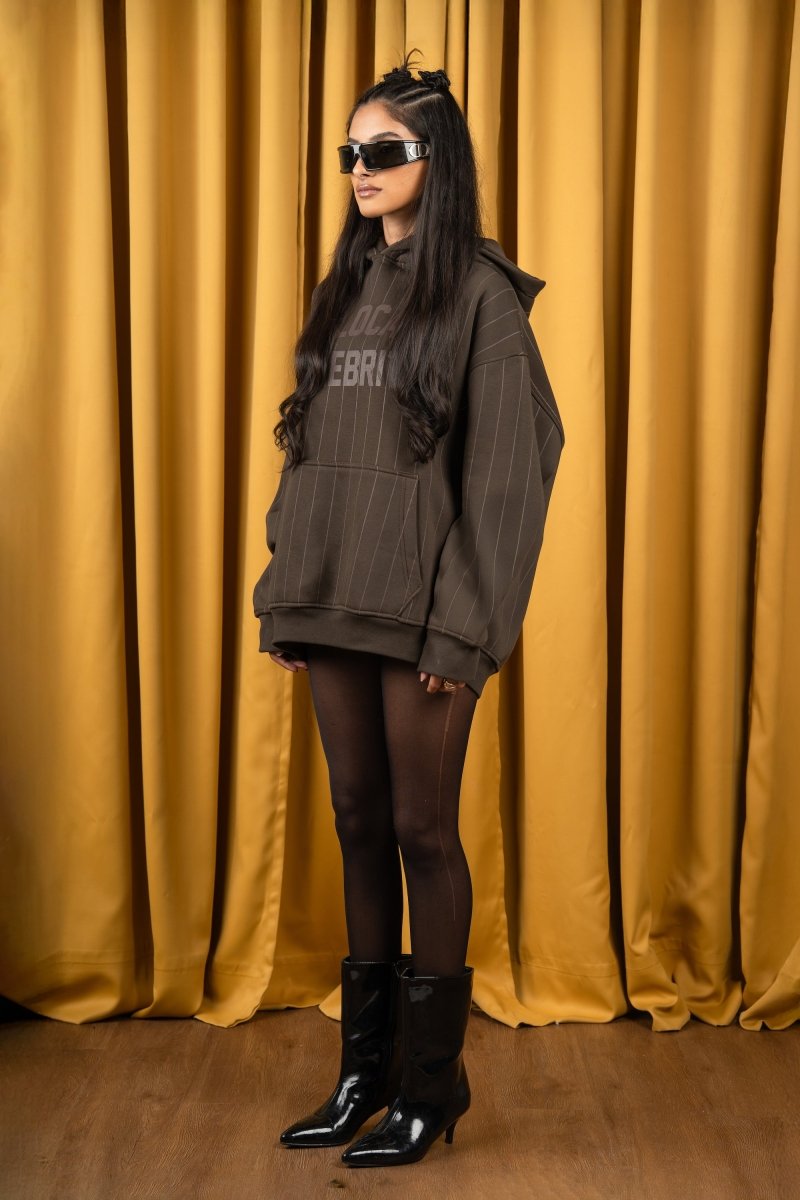 BYN X ALC Brown Oak Striped Hoodie - Baynoire