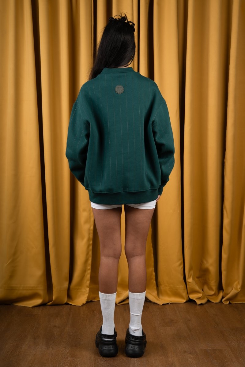 BYN X ALC Forest Green Striped Crewneck - Baynoire