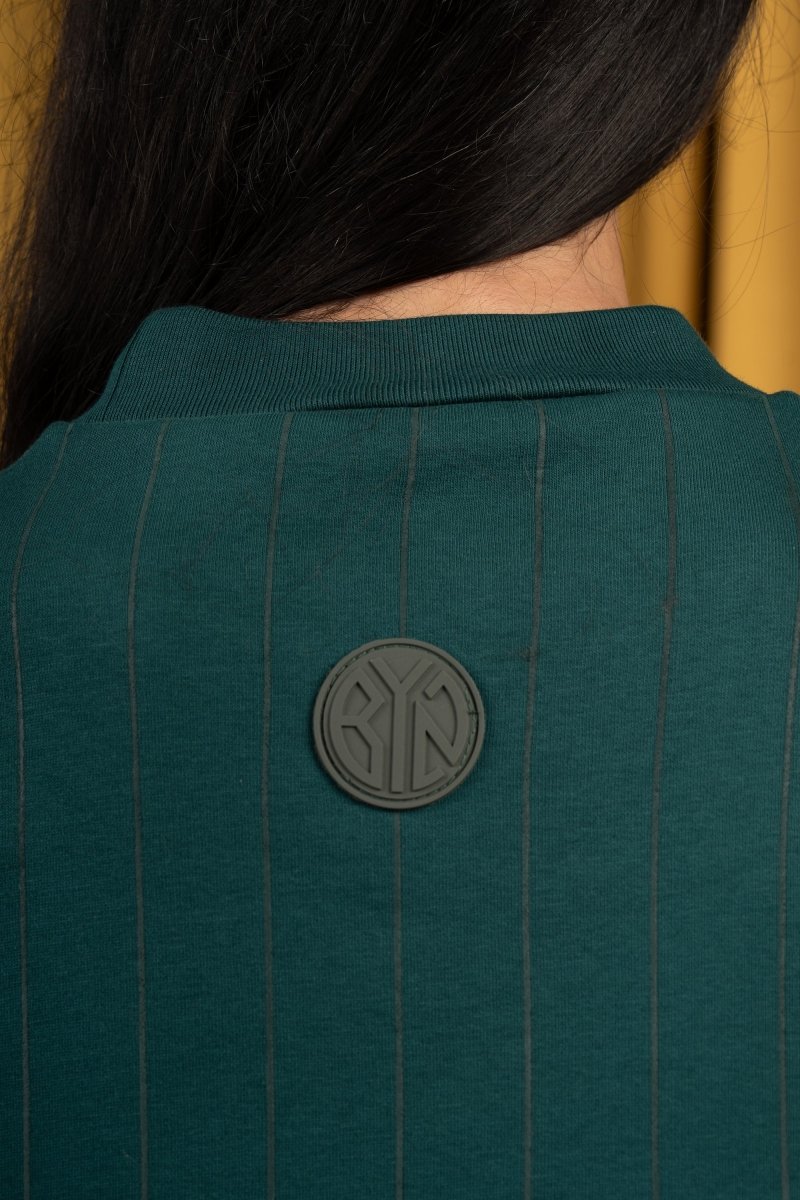 BYN X ALC Forest Green Striped Crewneck - Baynoire