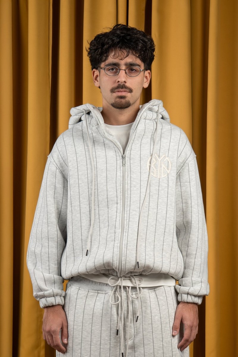 BYN X ALC Graphite Striped Zipup - Baynoire