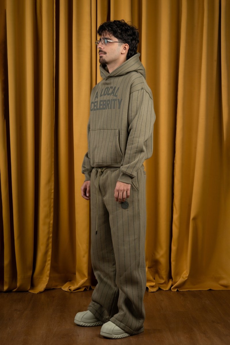 BYN X ALC Olive Striped Hoodie - Baynoire