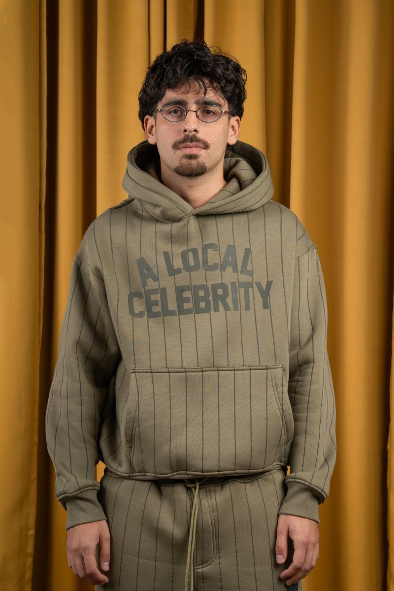 BYN X ALC Olive Striped Hoodie - Baynoire