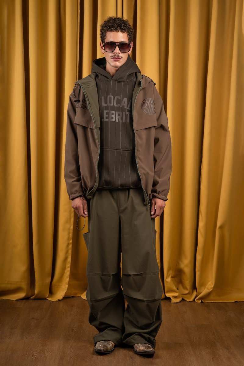 BYN X ALC Olive X Brown Oak Reversible Windbreaker Jacket - Baynoire