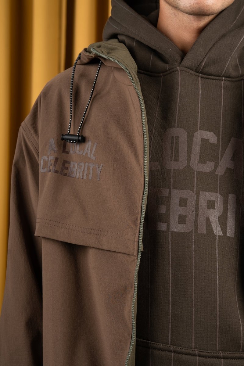 BYN X ALC Olive X Brown Oak Reversible Windbreaker Jacket - Baynoire