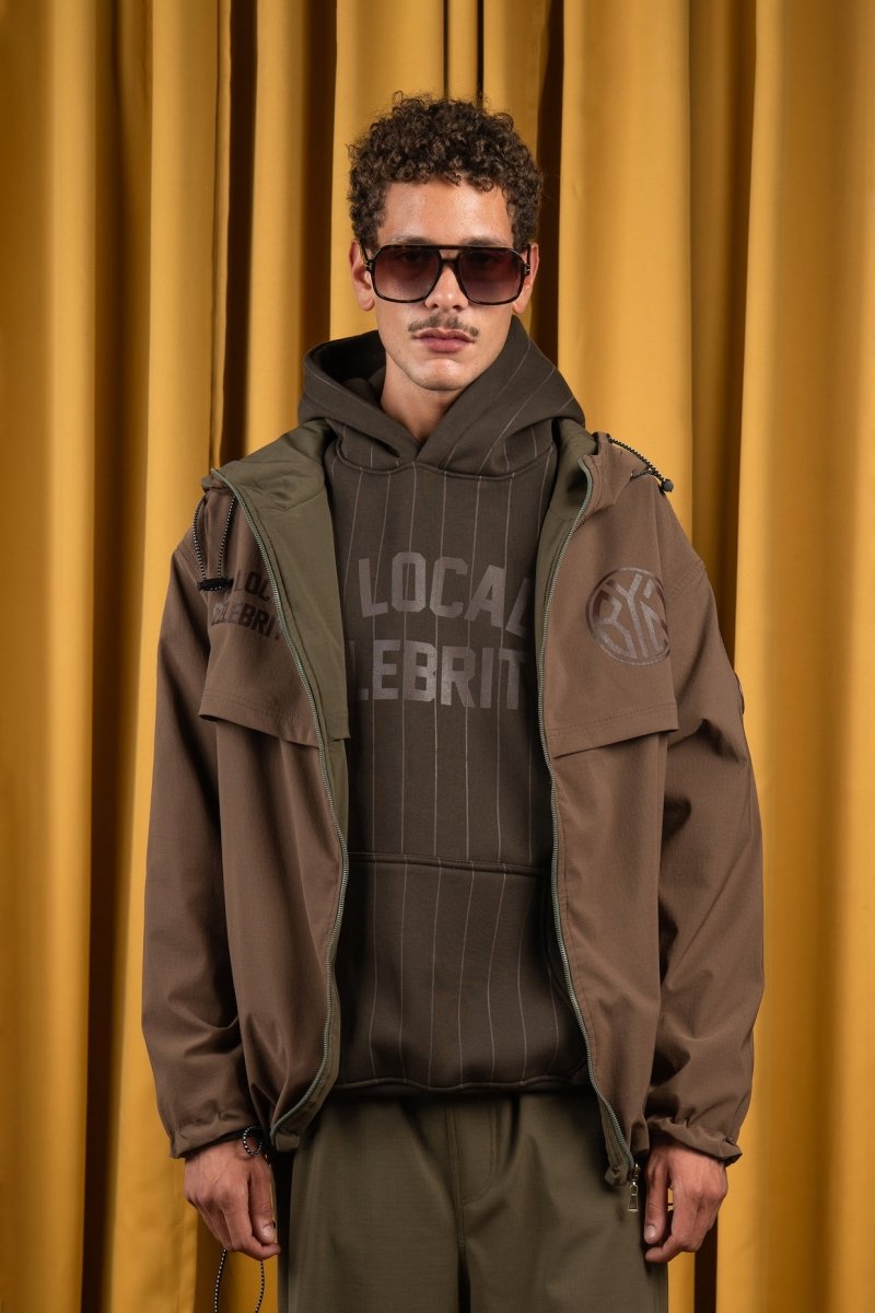 BYN X ALC Olive X Brown Oak Reversible Windbreaker Jacket - Baynoire
