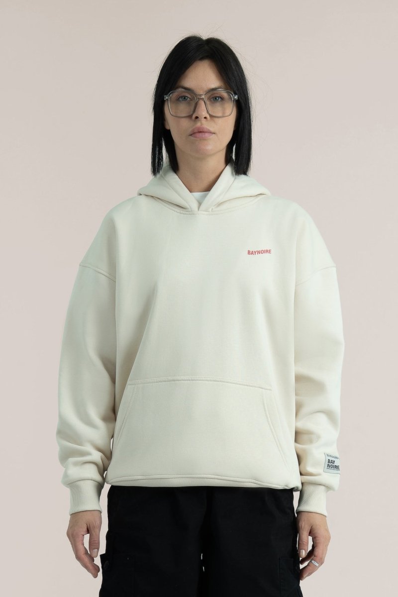 Cream Logo II PL Oversized Hoodie - Baynoire