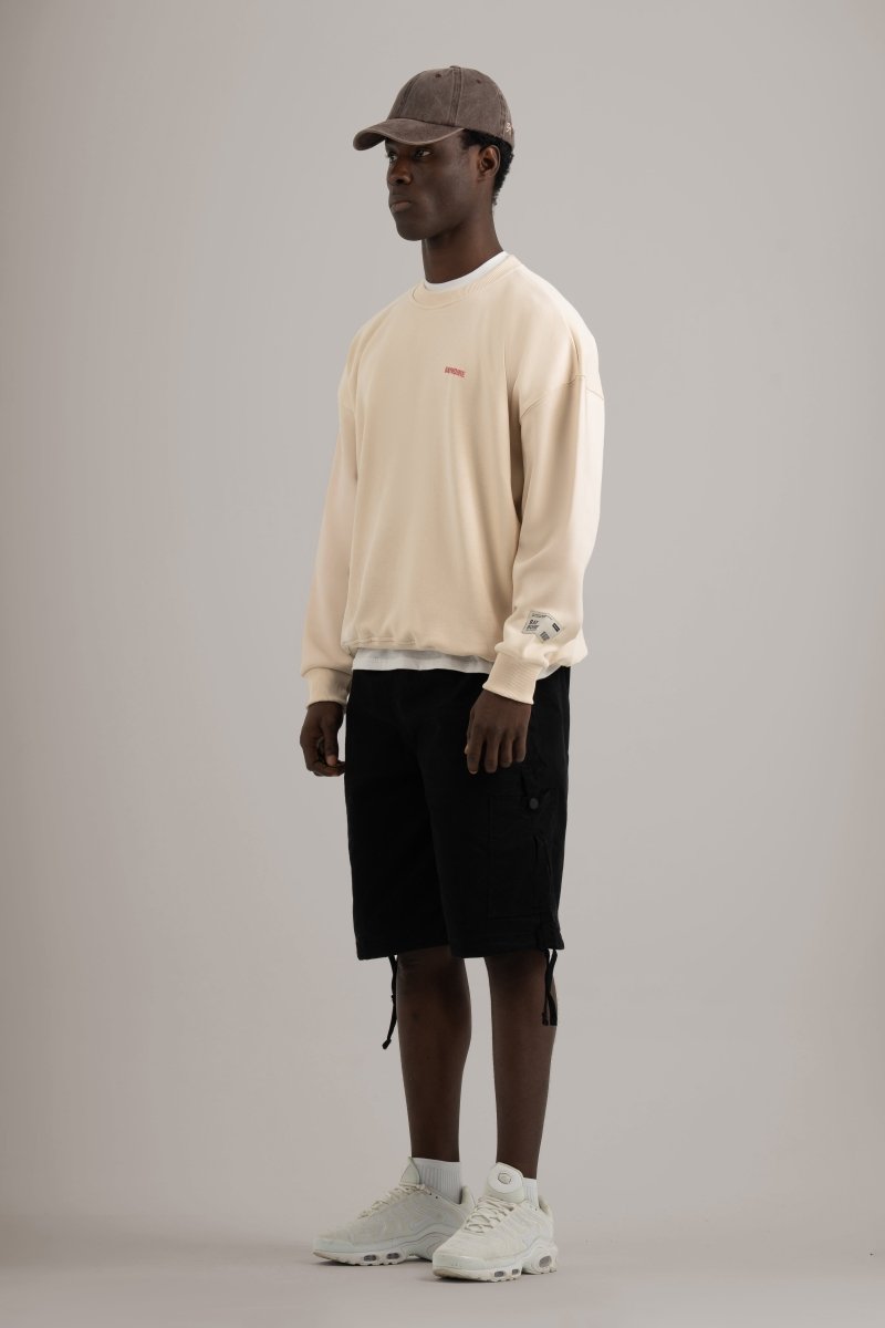 Cream Logo II PL Oversized Sweatshirt - Baynoire