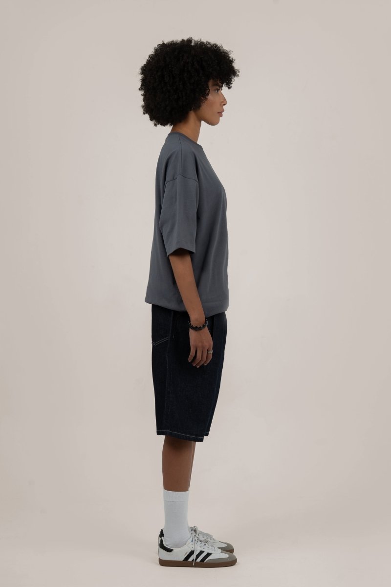 Dark Blue II Denim Shorts - Baynoire