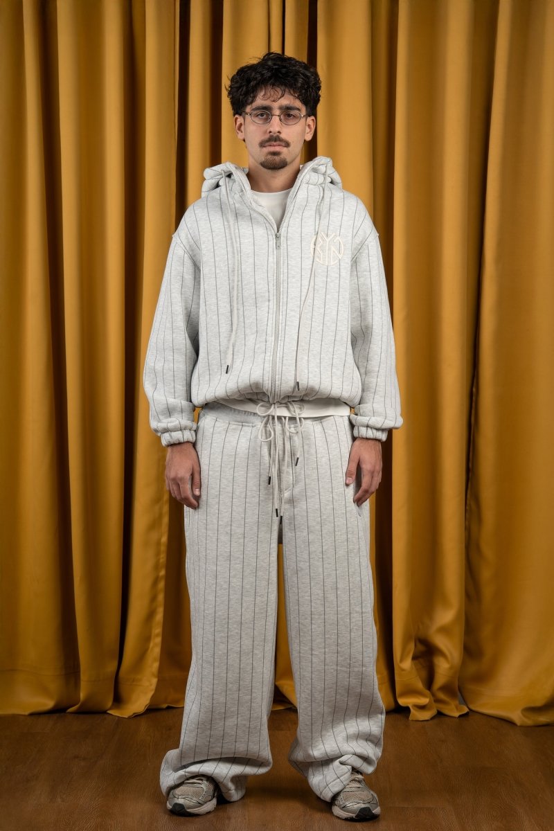 Grey BYN X ALC Striped Sweatpants - Baynoire