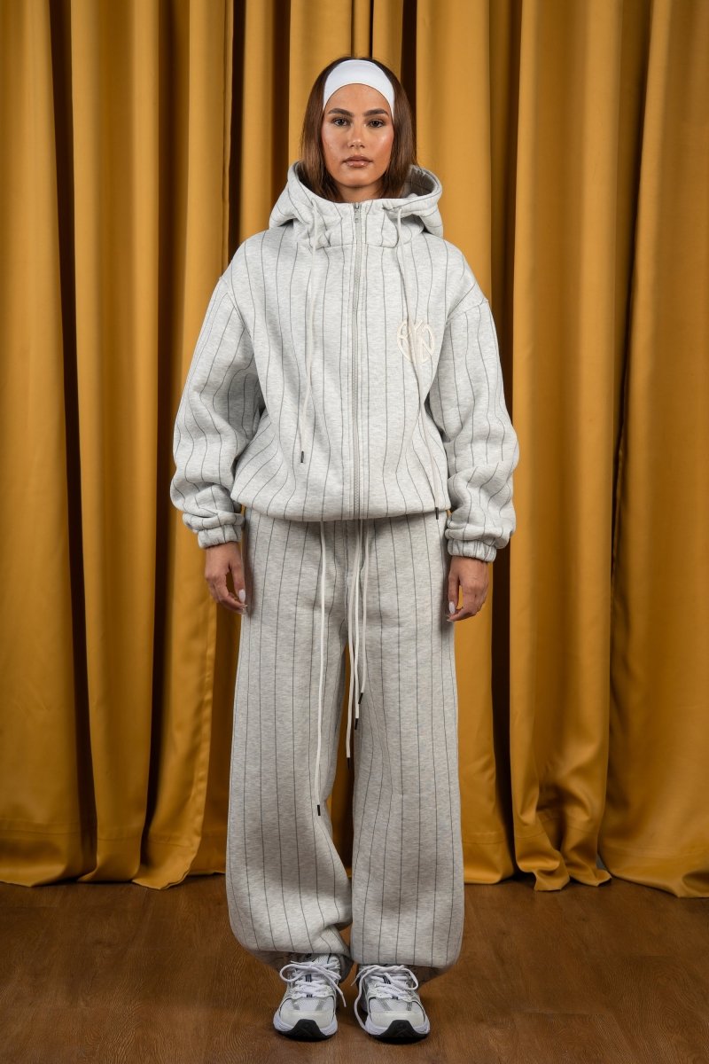 Grey BYN X ALC Striped Sweatpants - Baynoire