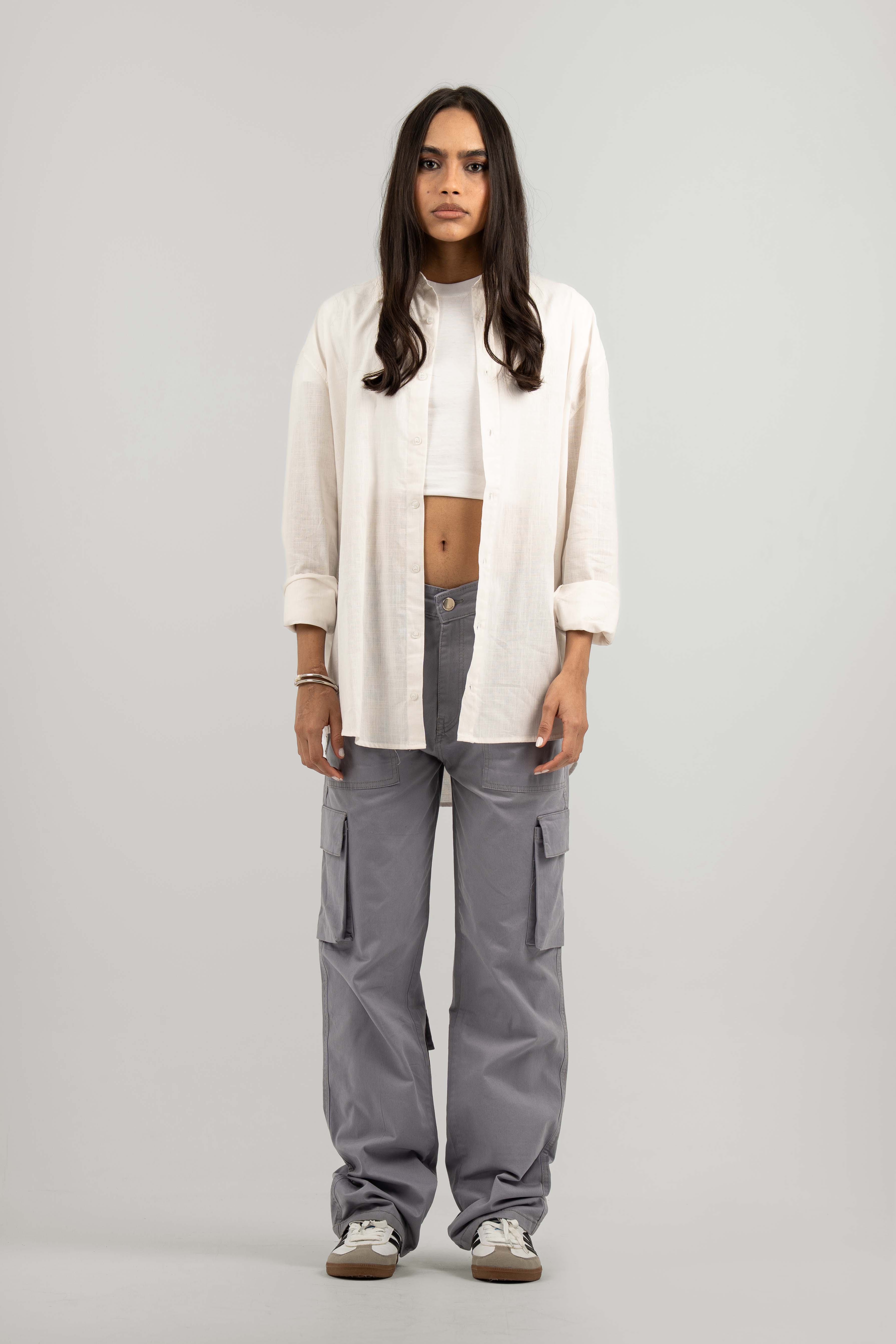 Grey Core Cargo Pants