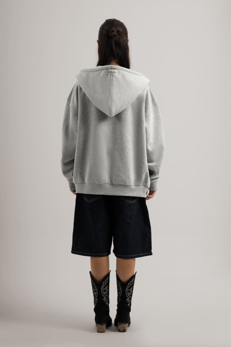 Grey High Collar Jacket V2 - Baynoire