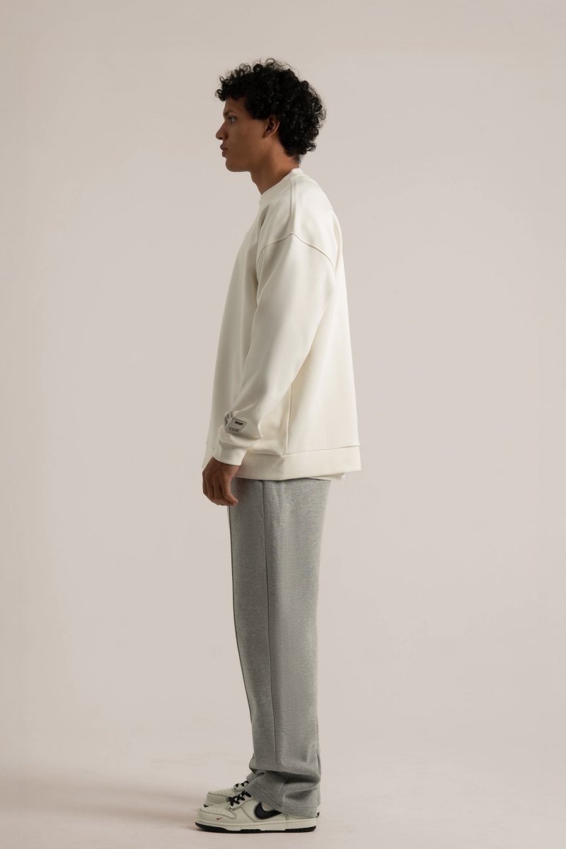 Grey Wide Leg Sweatpants V3 - Baynoire