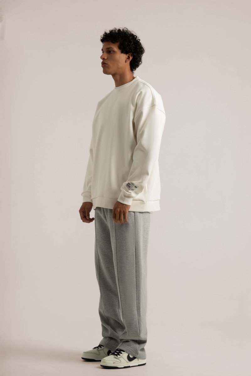 Grey Wide Leg Sweatpants V3 - Baynoire