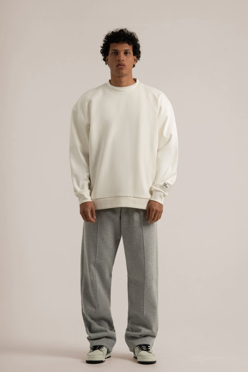 Grey Wide Leg Sweatpants V3 - Baynoire