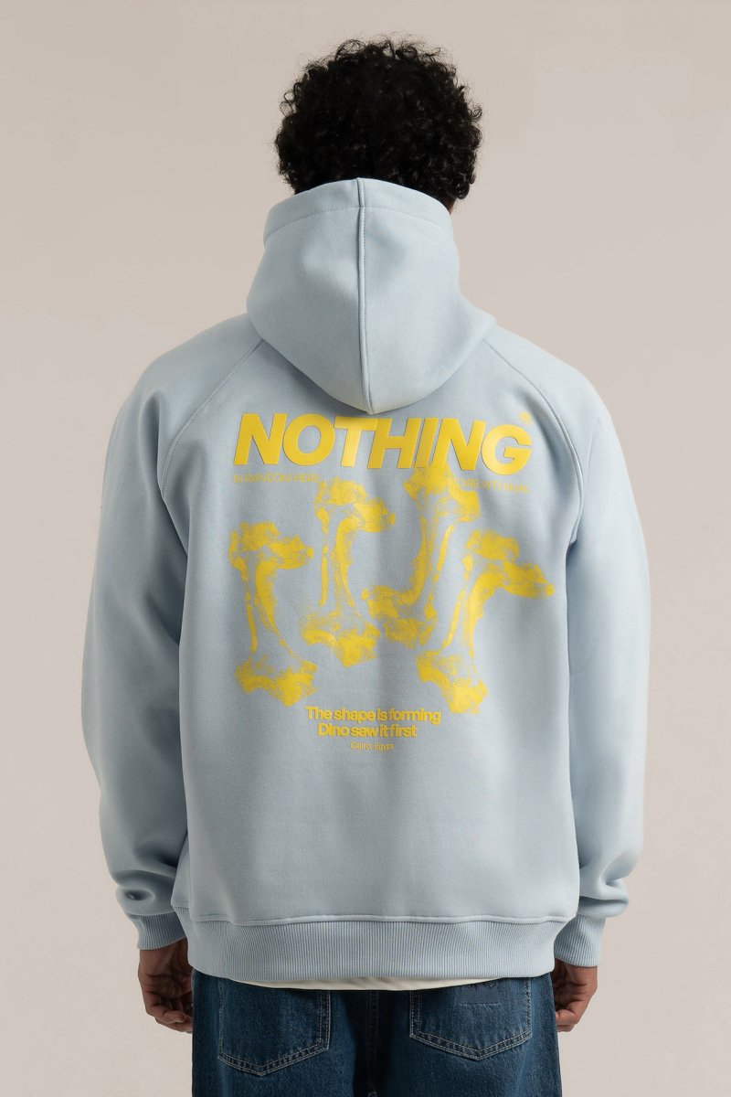 L Baby Blue Nothing Hoodie - Baynoire