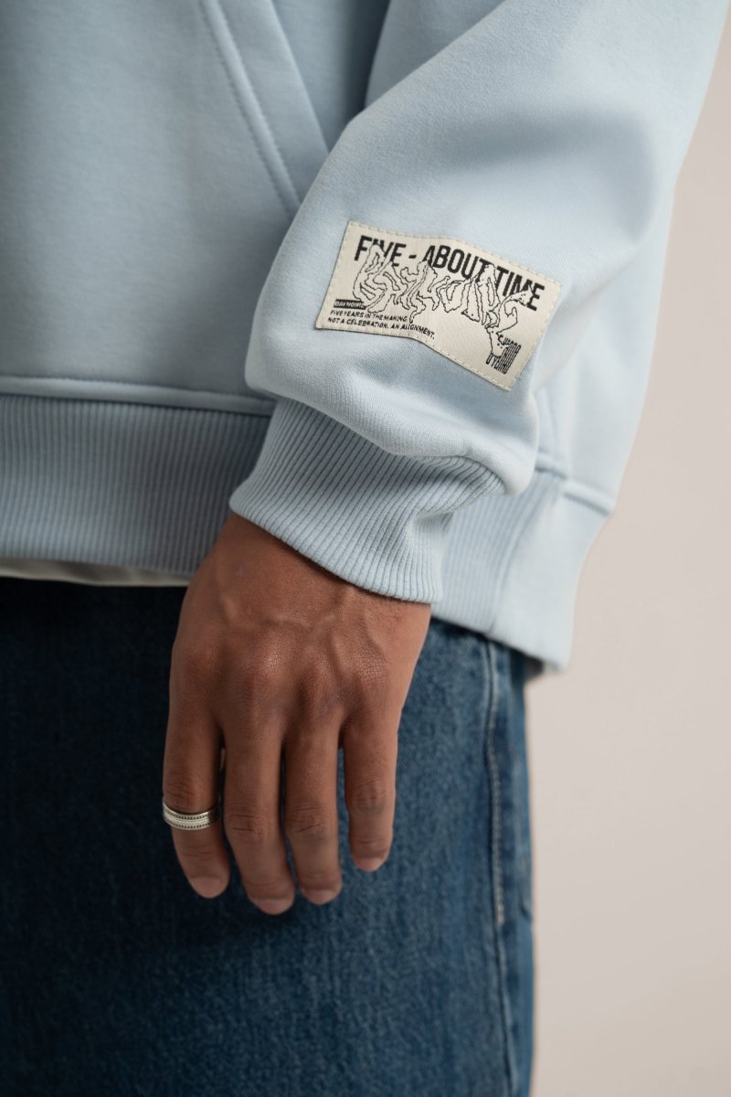 L Baby Blue Nothing Hoodie - Baynoire