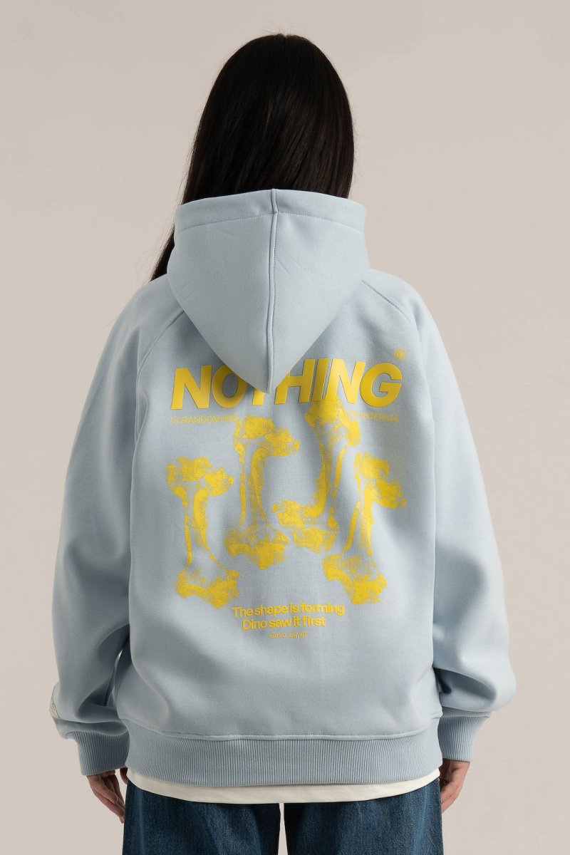 L Baby Blue Nothing Hoodie - Baynoire