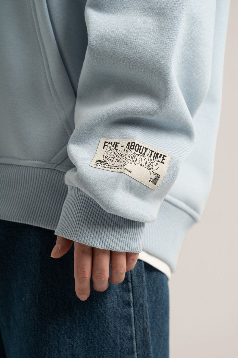 L Baby Blue Nothing Hoodie - Baynoire