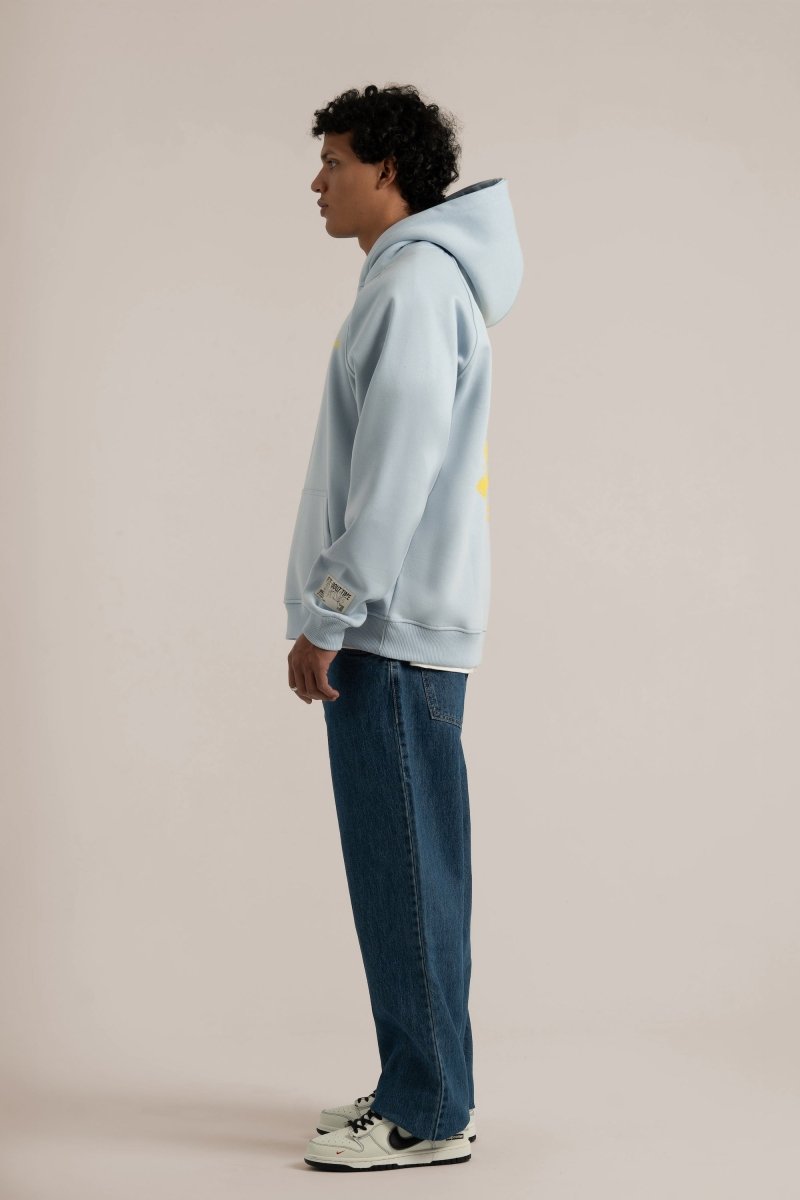 L Baby Blue Nothing Hoodie - Baynoire