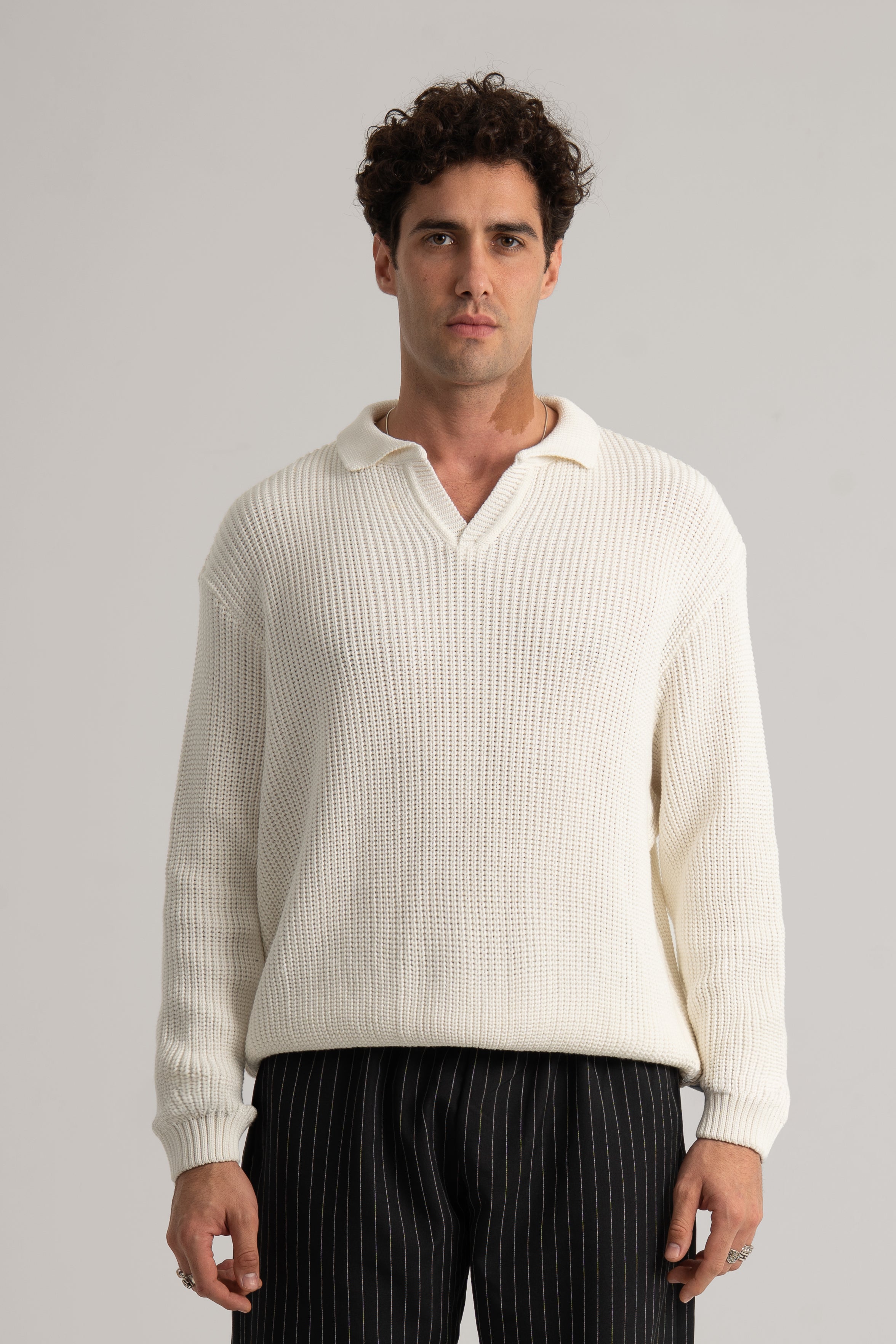 White Collar II Sweater