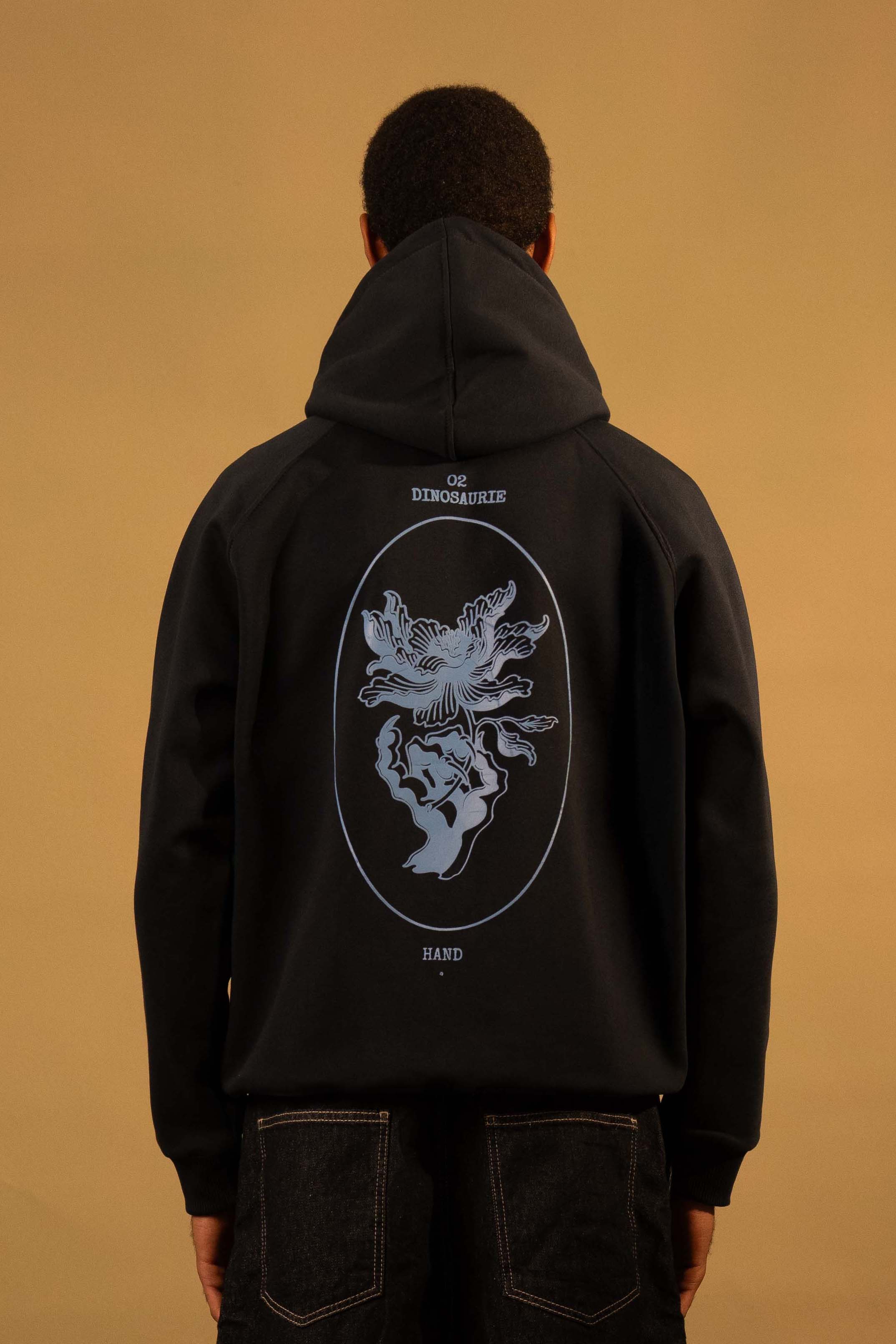 Navy Dinosaurie 02 Oversized Hoodie