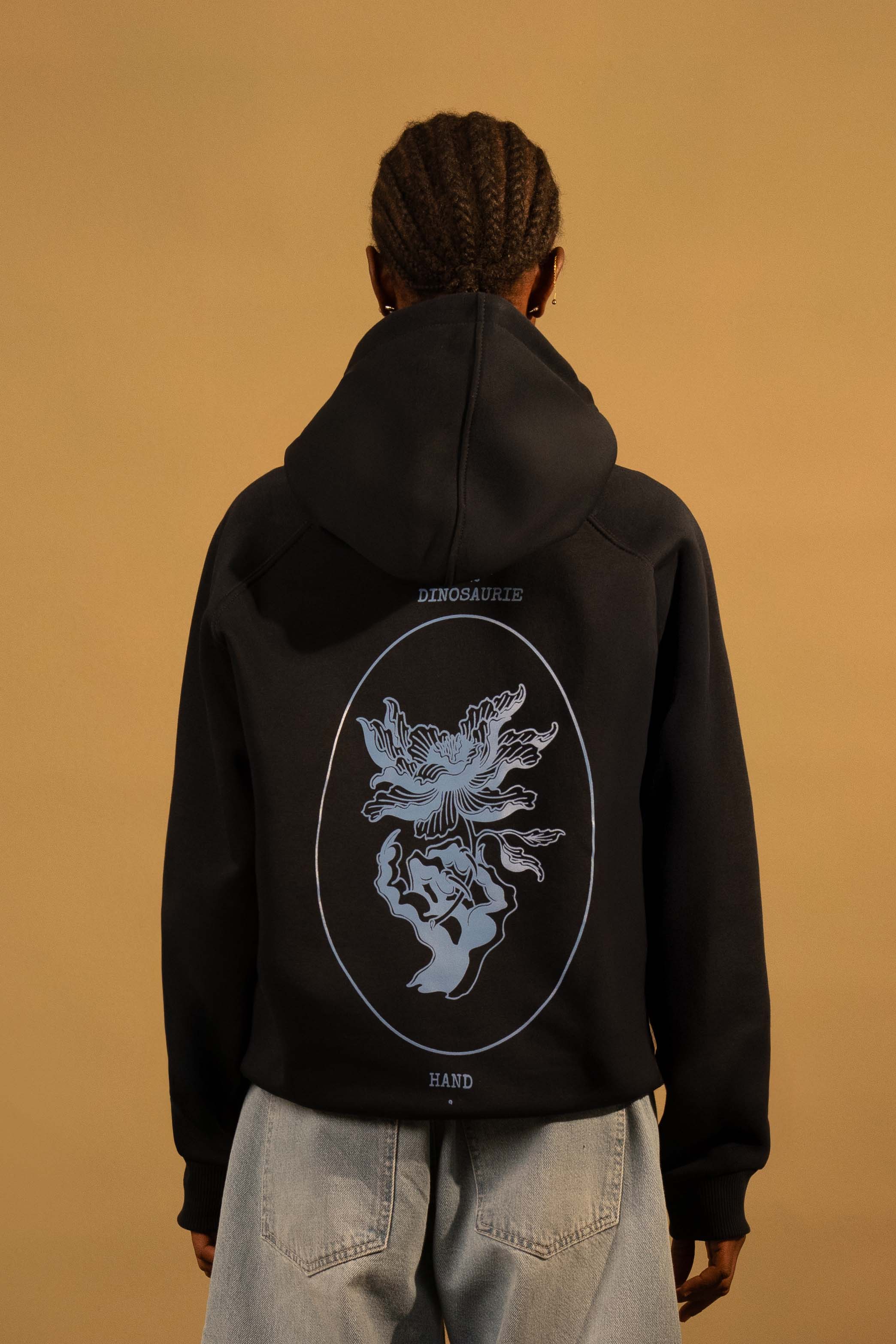 Navy Dinosaurie 02 Oversized Hoodie