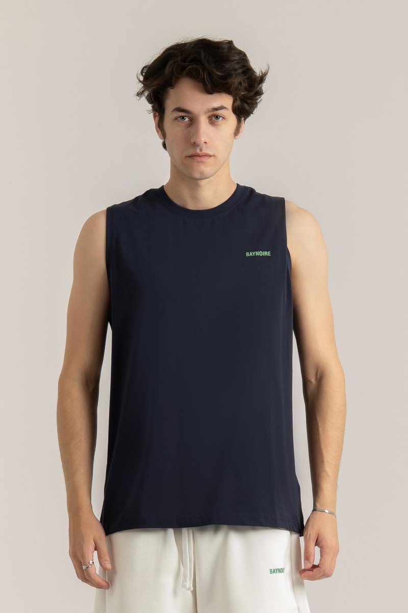 Navy Logo II PL Sleeveless T-shirt - Baynoire
