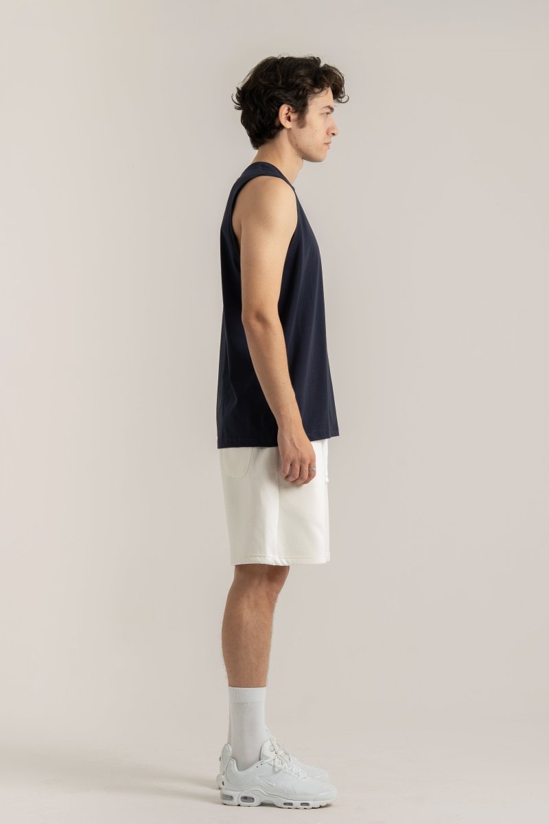 Navy Logo II PL Sleeveless T-shirt - Baynoire