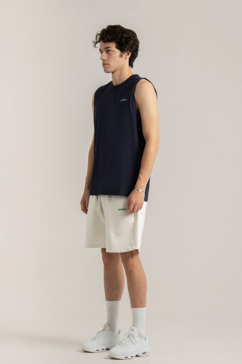 Navy Logo II PL Sleeveless T-shirt - Baynoire