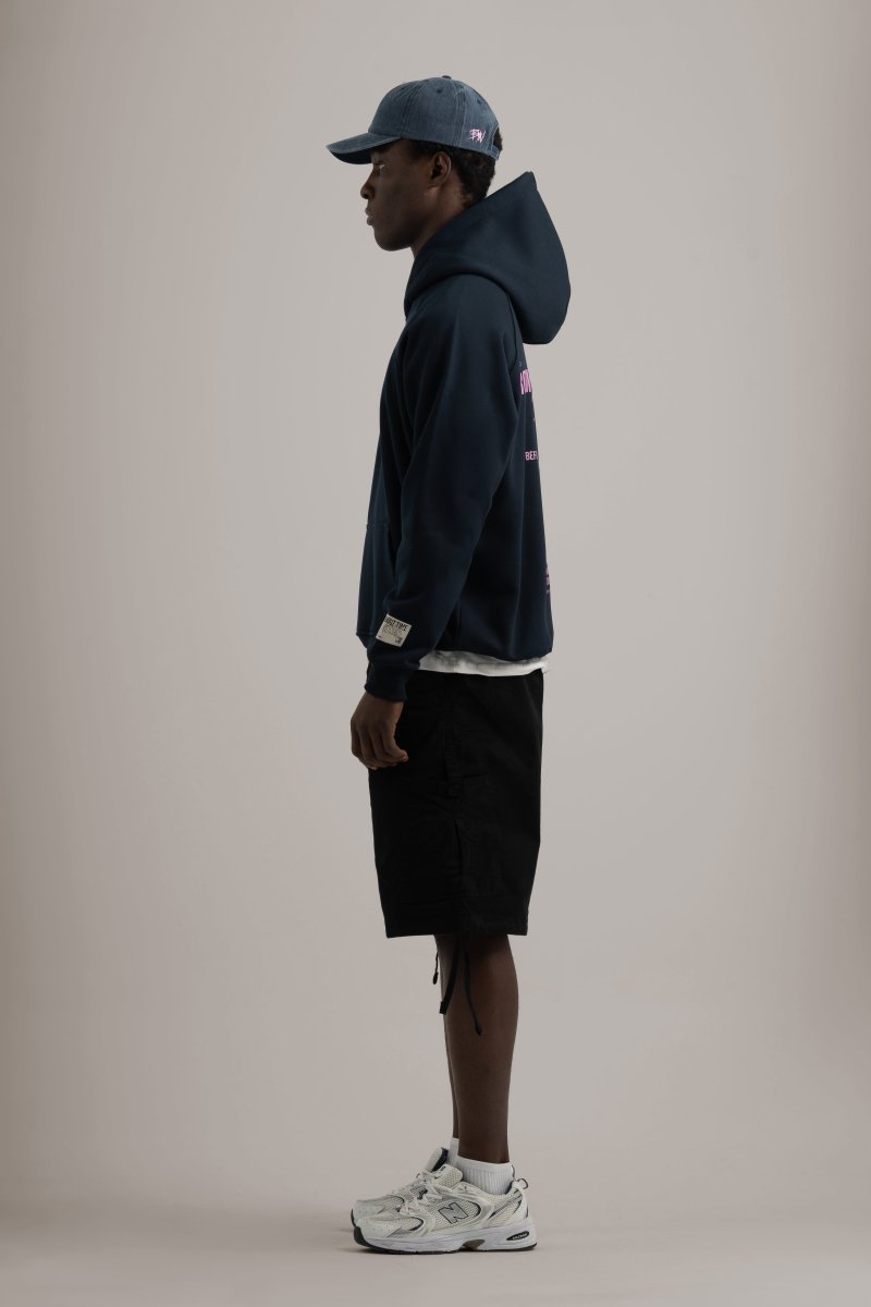 Navy Room Zero Hoodie - Baynoire