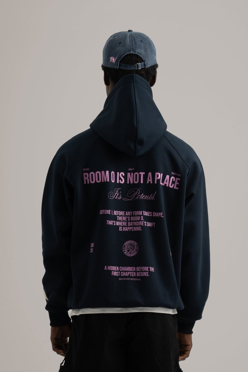 Navy Room Zero Hoodie - Baynoire