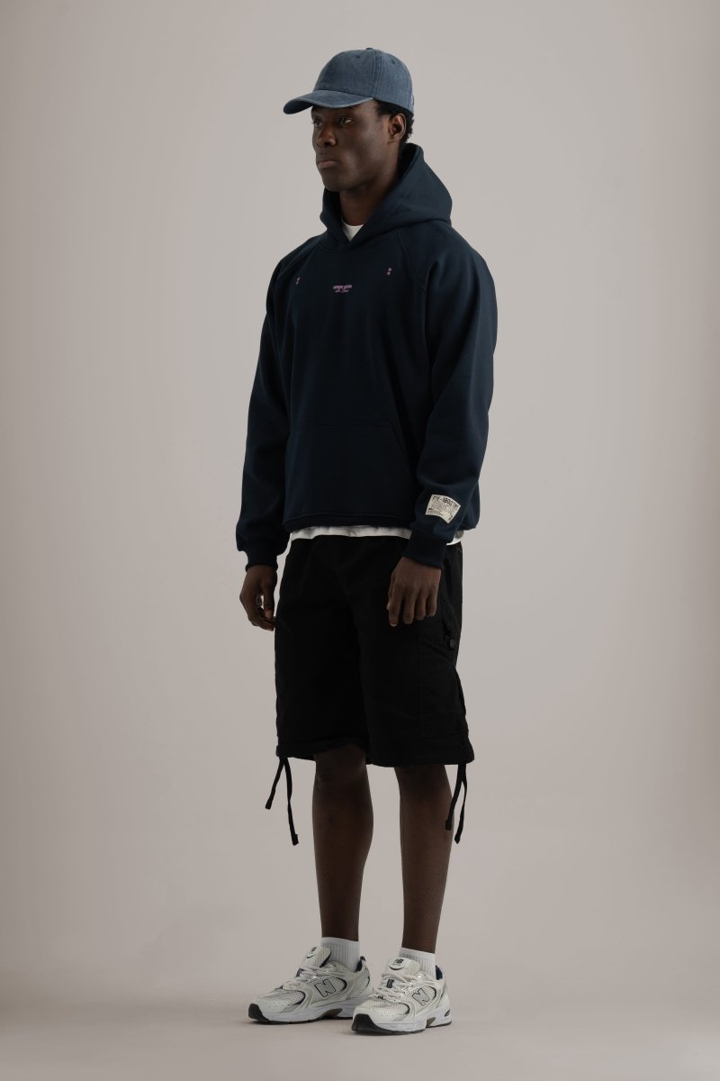 Navy Room Zero Hoodie - Baynoire