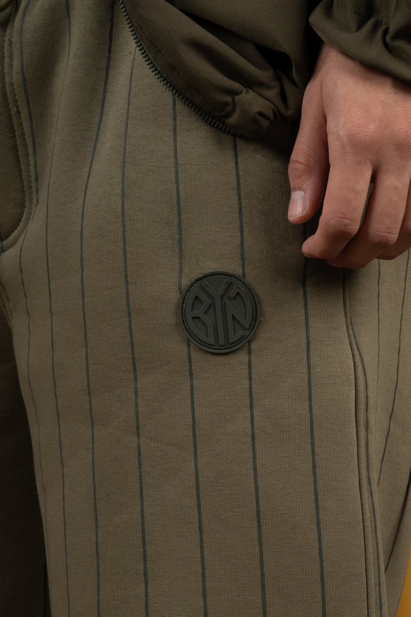 Olive BYN X ALC Striped Sweatpants - Baynoire