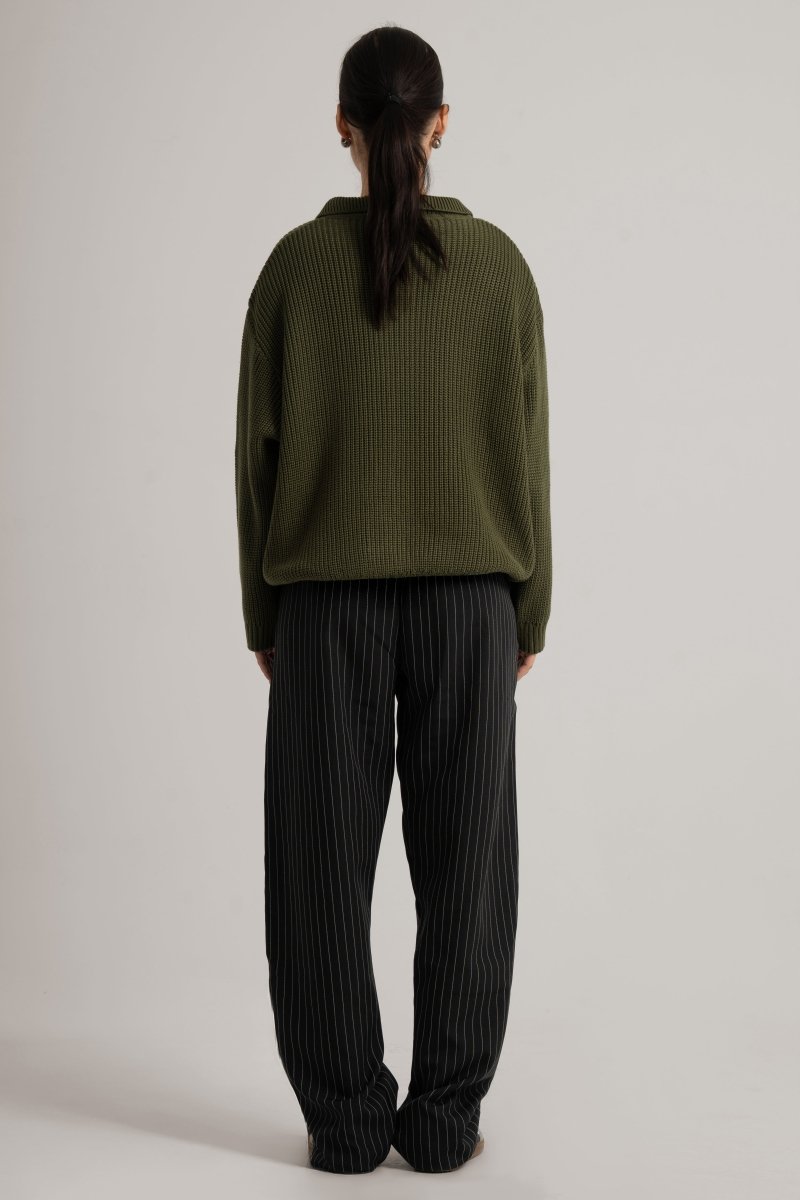 Olive Collar II Sweater - Baynoire