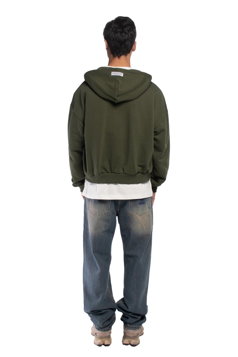 Olive Core Boxy Jacket - Baynoire