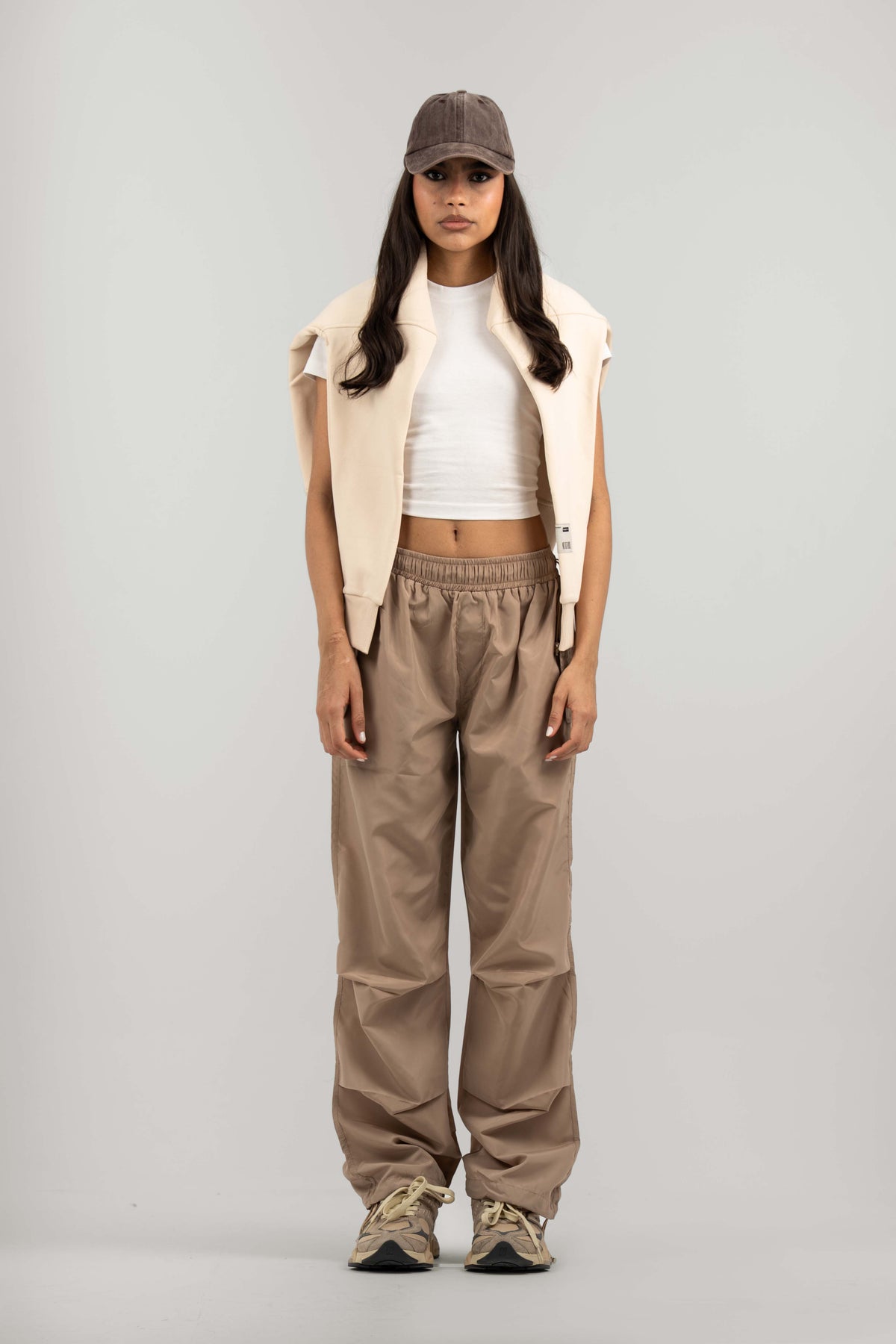 Beige Parachute Pants V2