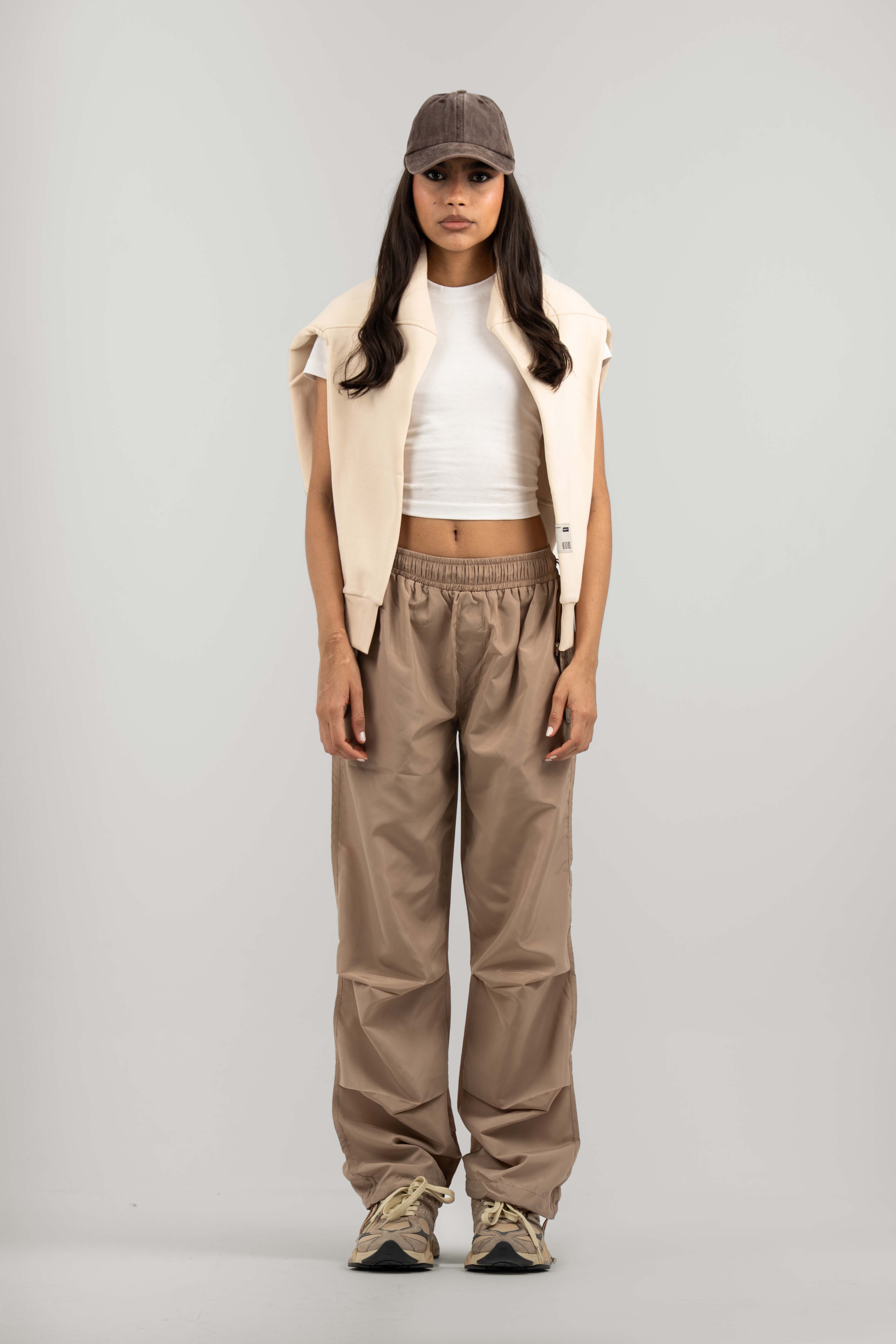 Beige Parachute Pants V2