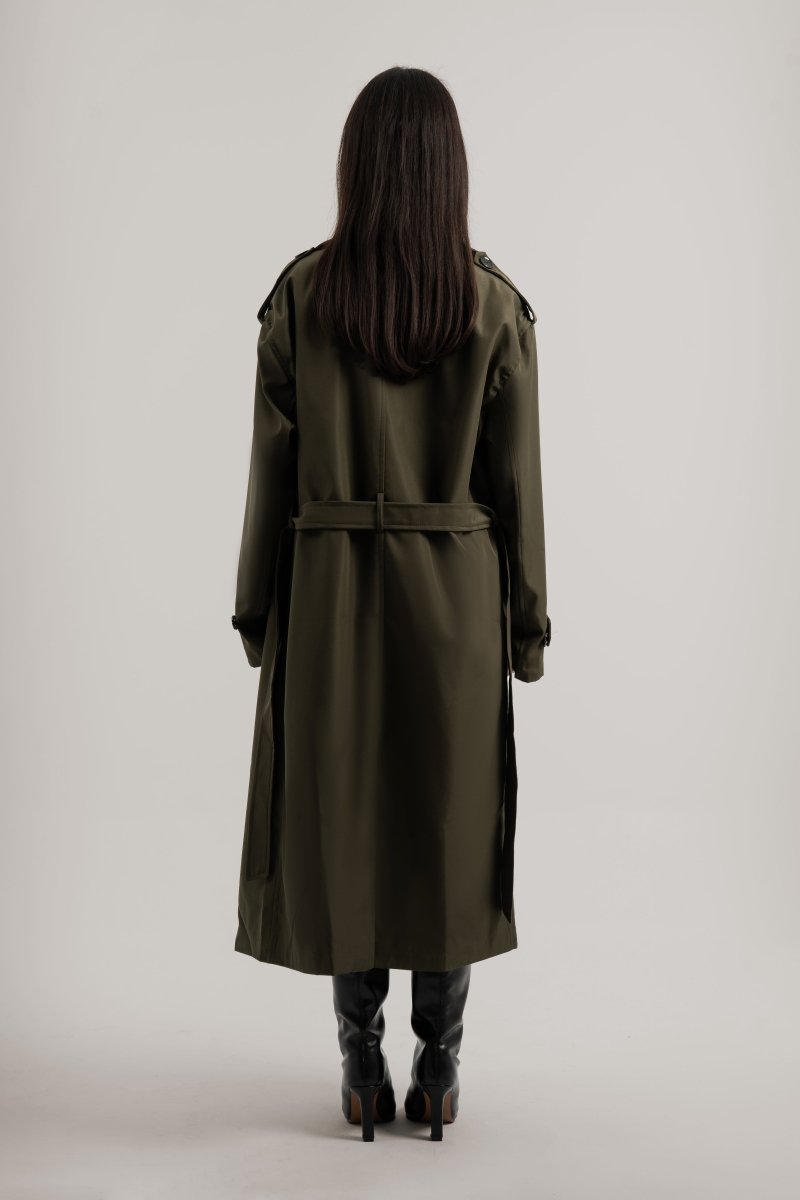 Olive Trench Coat - Baynoire