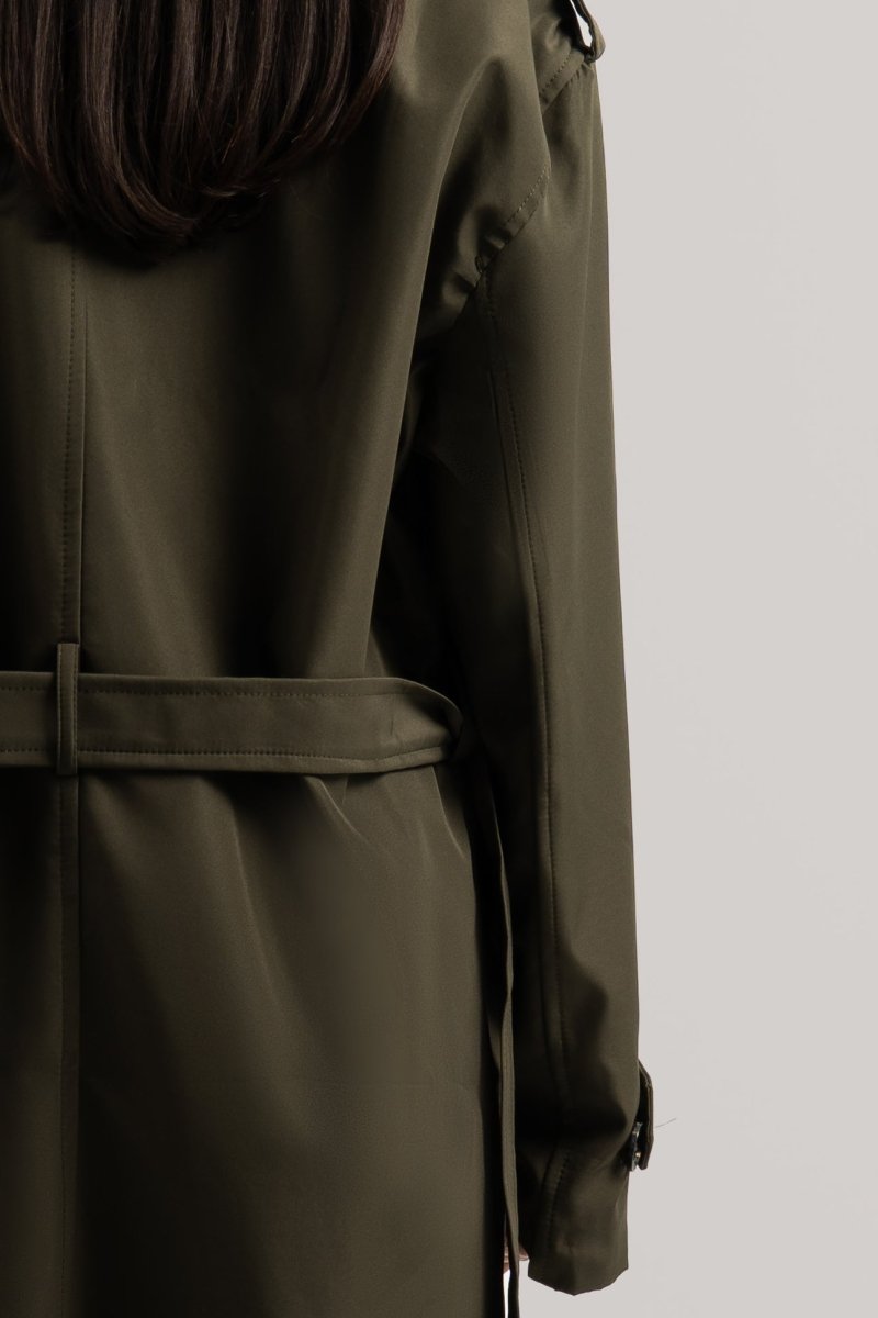 Olive Trench Coat - Baynoire