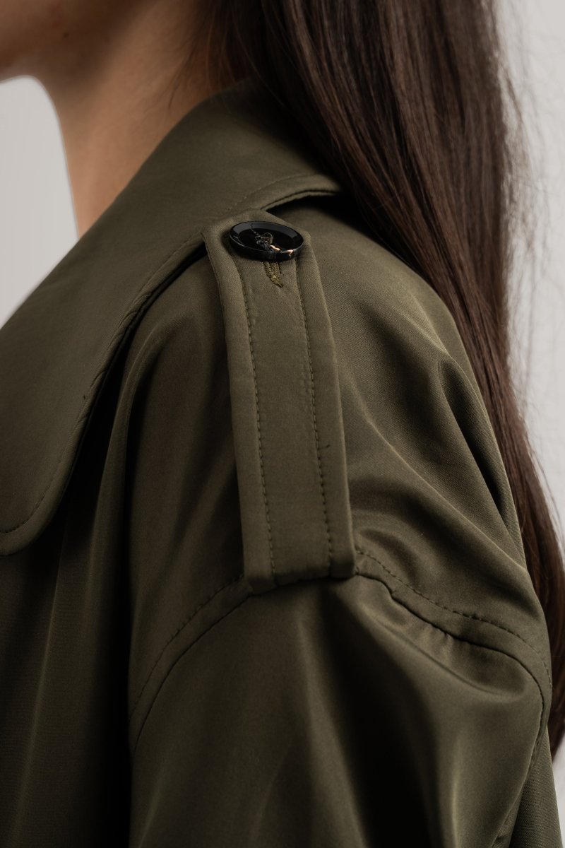 Olive Trench Coat - Baynoire