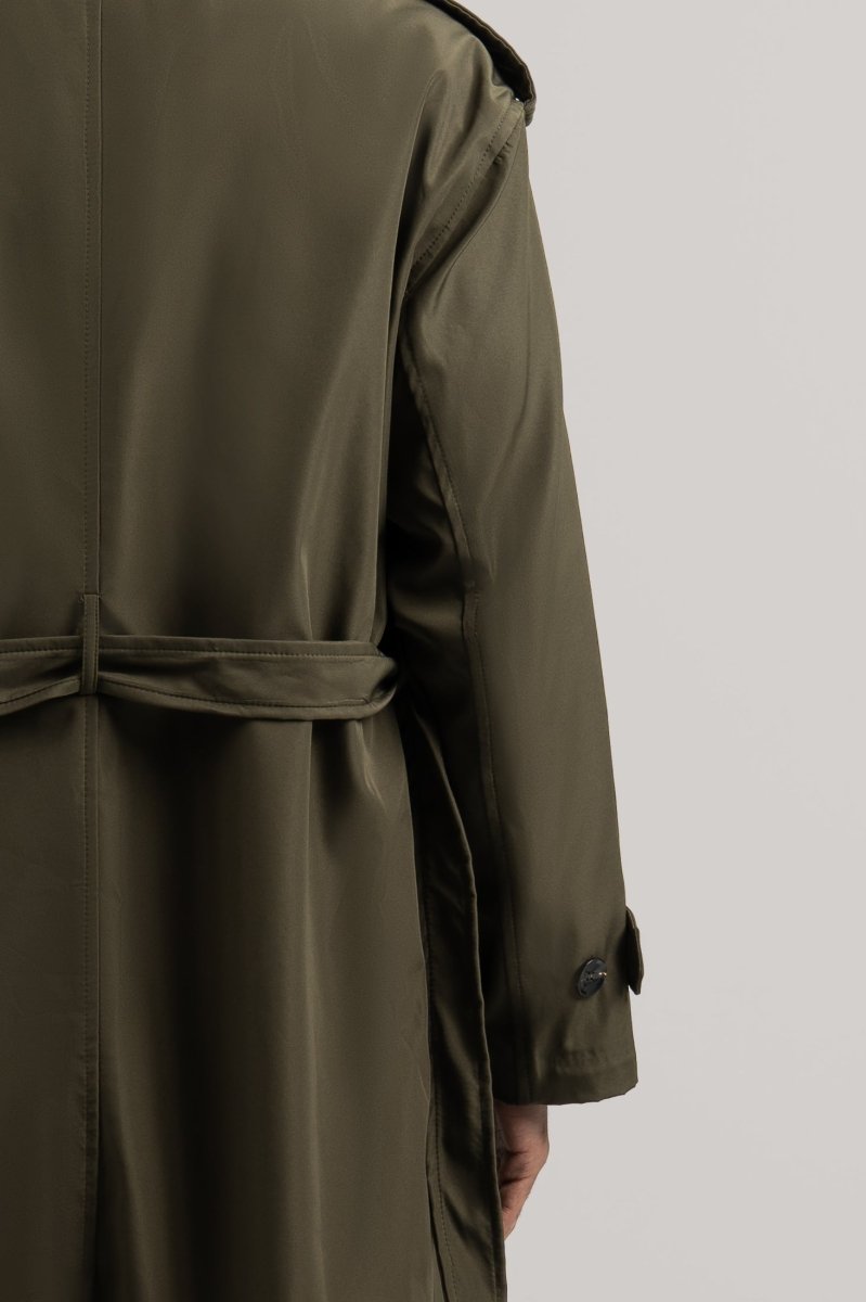 Olive Trench Coat - Baynoire
