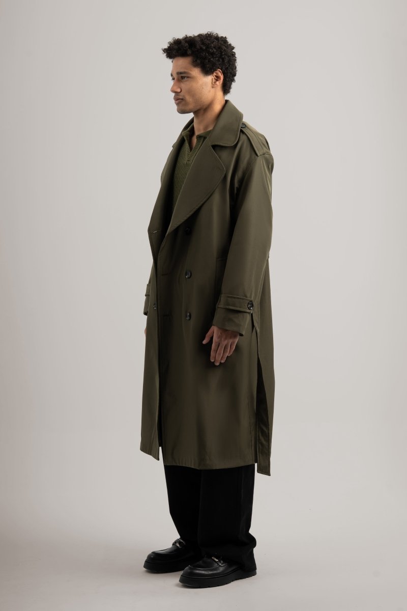 Olive Trench Coat - Baynoire