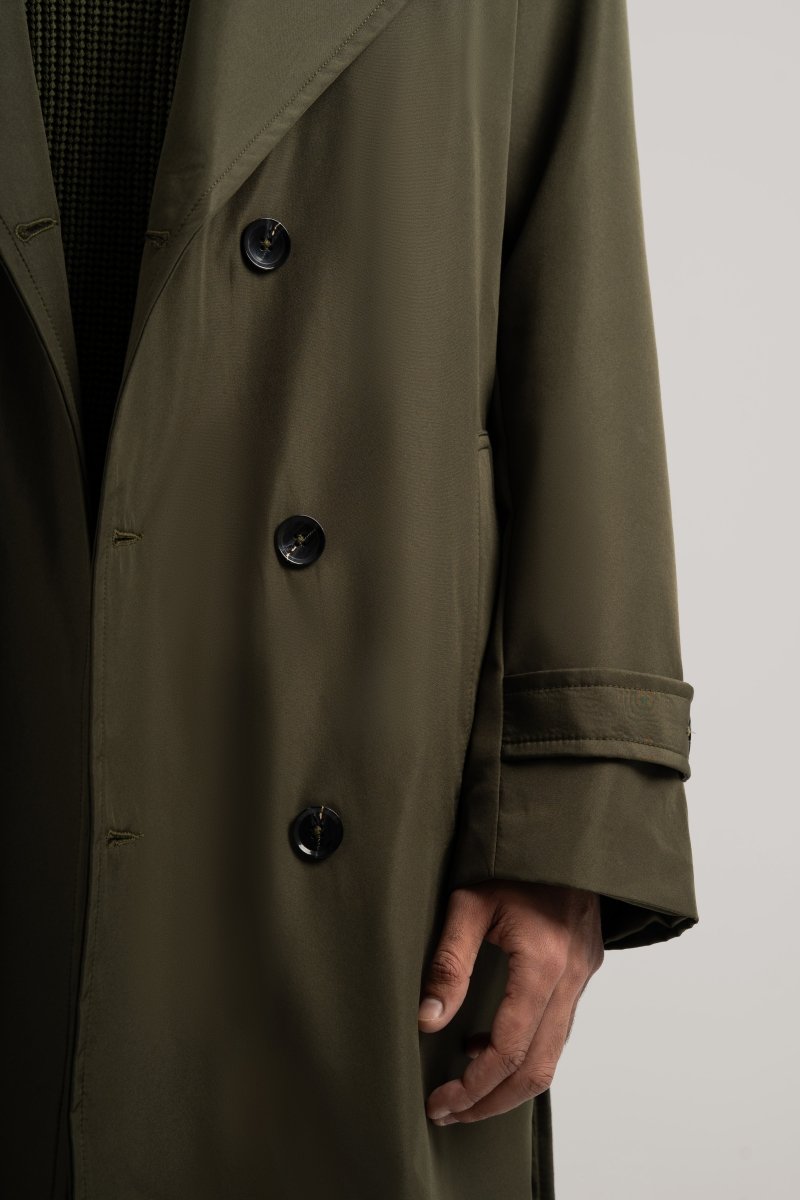 Olive Trench Coat - Baynoire