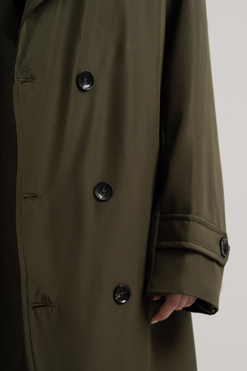 Olive Trench Coat - Baynoire