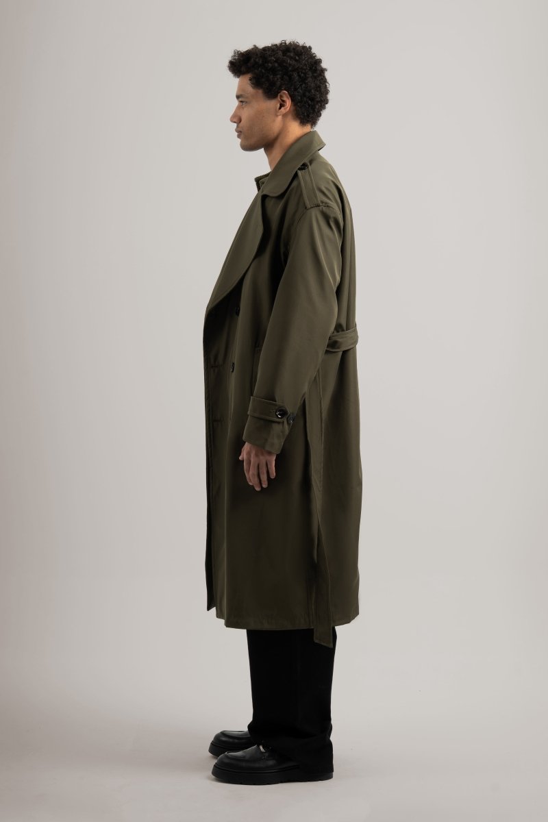 Olive Trench Coat - Baynoire