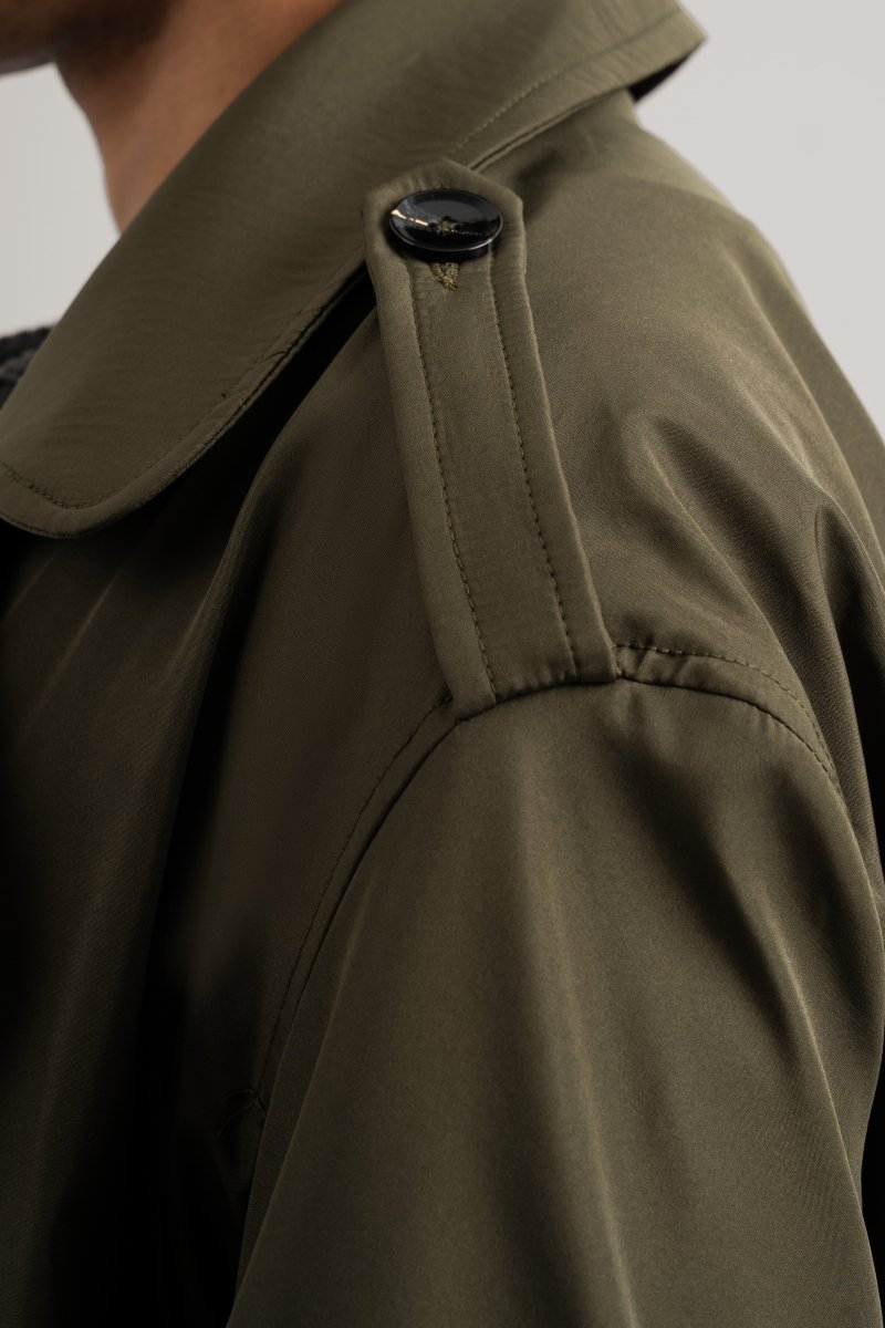 Olive Trench Coat - Baynoire